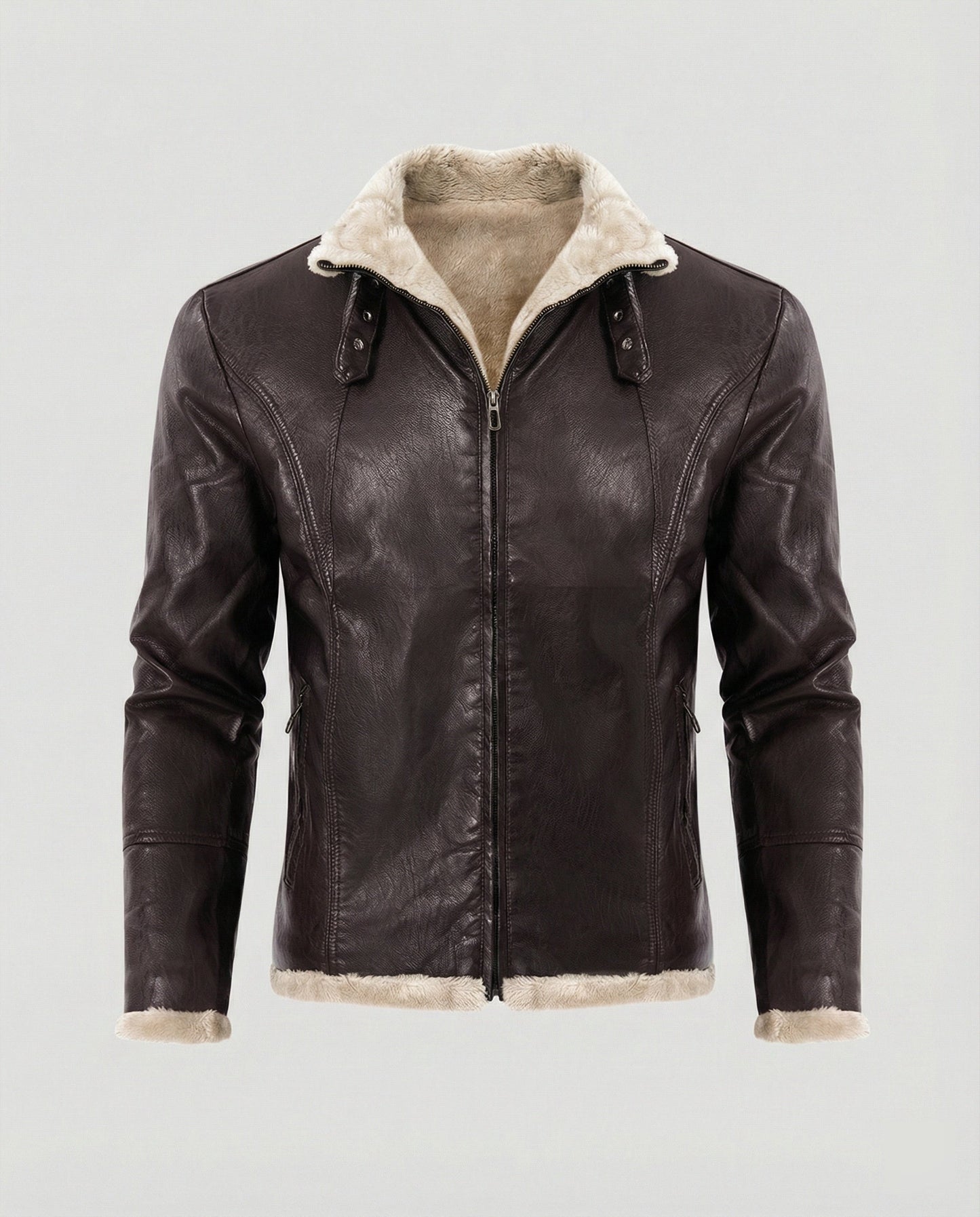 Lederjacke Herren Warm Lederjacke Innenfutter