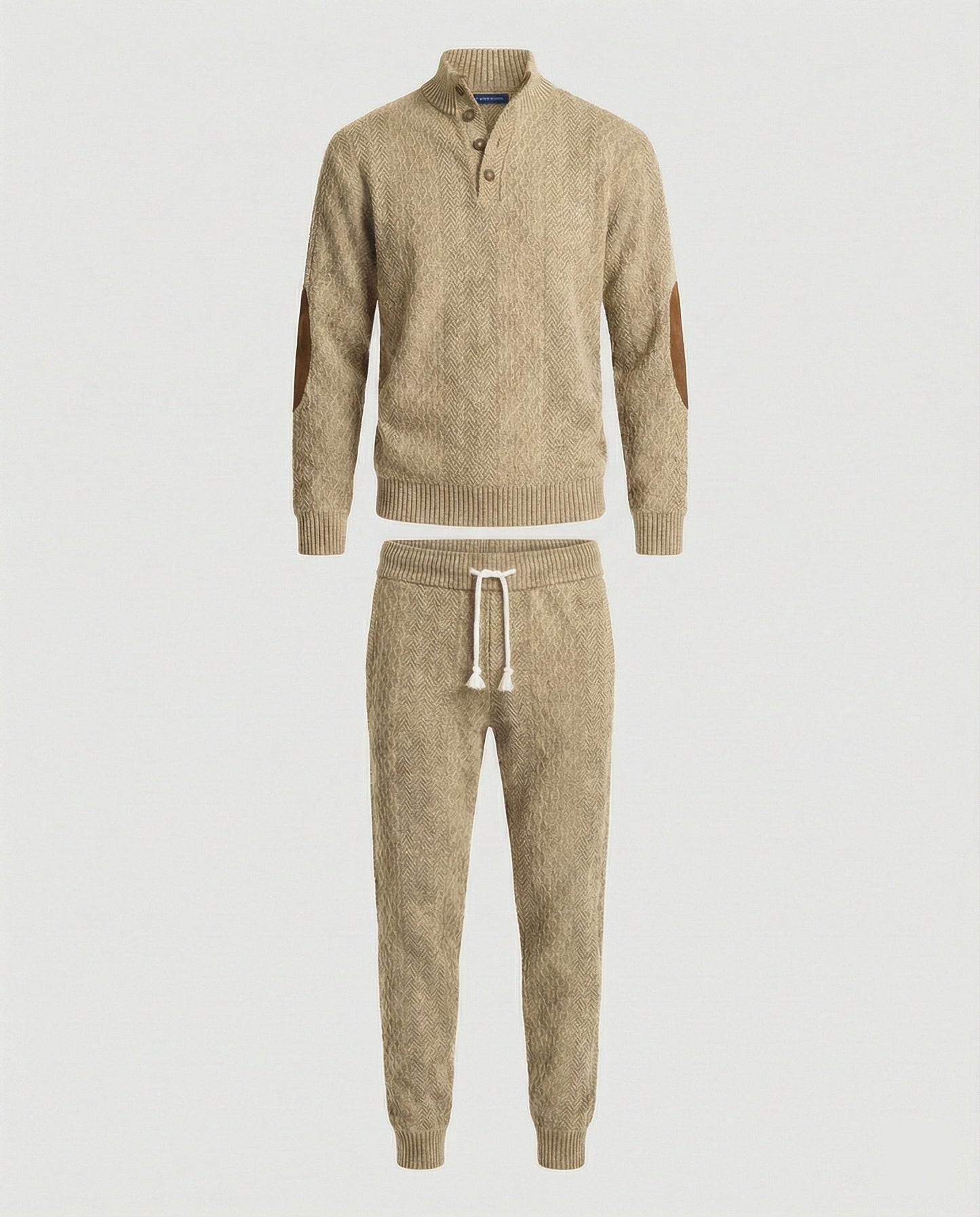 Herren Strickanzug Stehkragen Langarm Modern