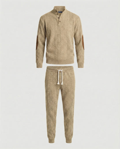 Herren Strickanzug Stehkragen Langarm Modern