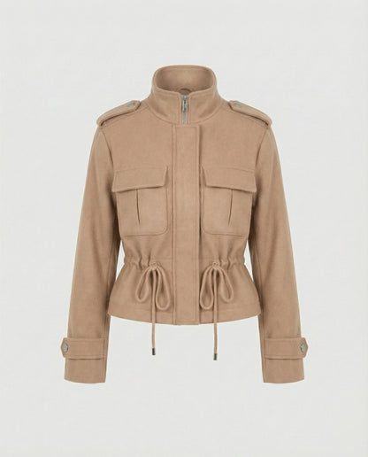 Damen Freizeitjacke Tailliert mit Taschen Modern