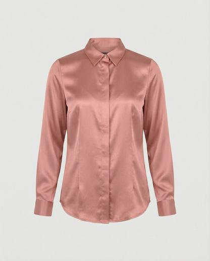 Elegante Damen Bluse Satin Klassisch