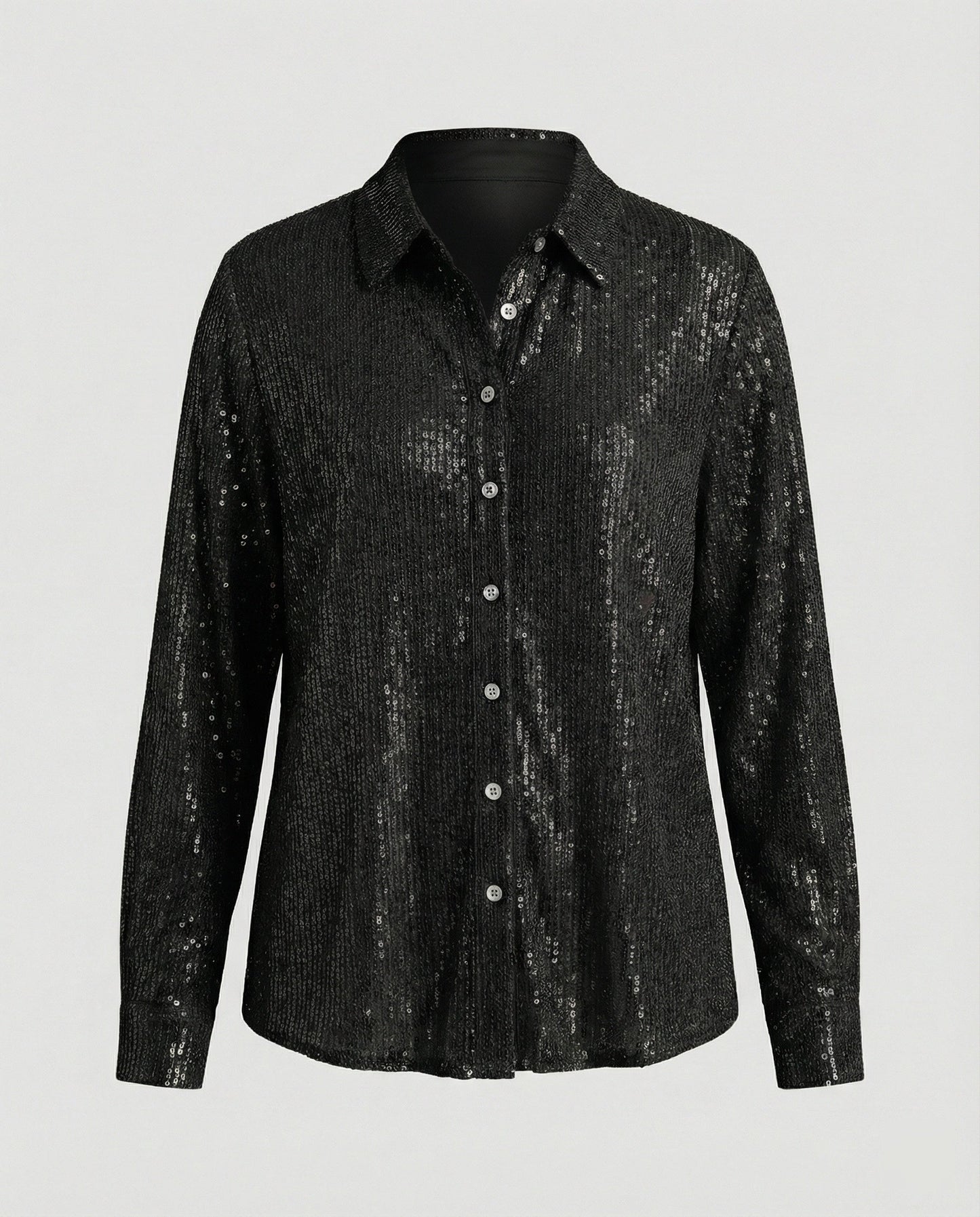 Damen Bluse Glitzernd Transparent mit Pailletten