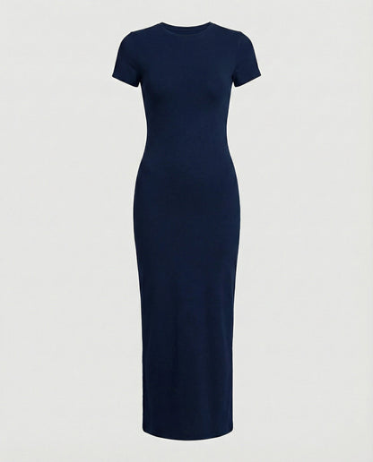 Figurbetontes Maxikleid Damen Kurzärmelig Elegant