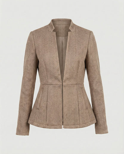 Ärmellose Damen Blazer Hahnentritt Style