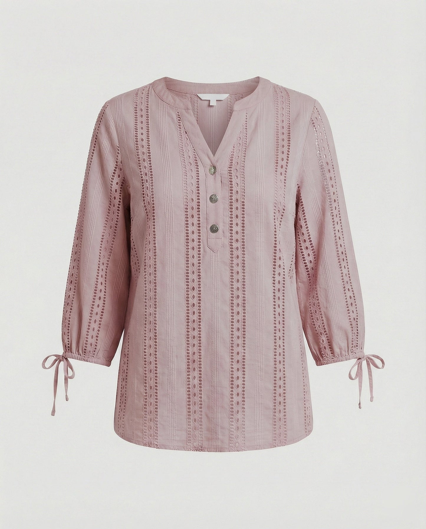 Damen Bluse Modern Spitze Knopfleiste Chic