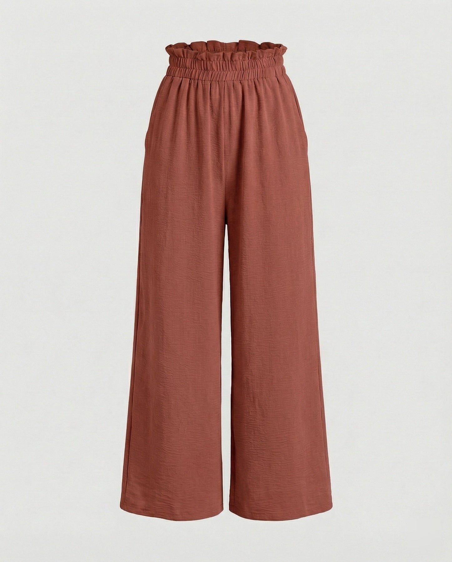 Damen Hosen Weite Bein Culotte Elastisch Bequem