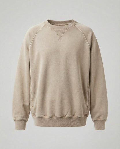 Kaschmir Sweatshirt V-Ausschnitt Bequem Freizeit