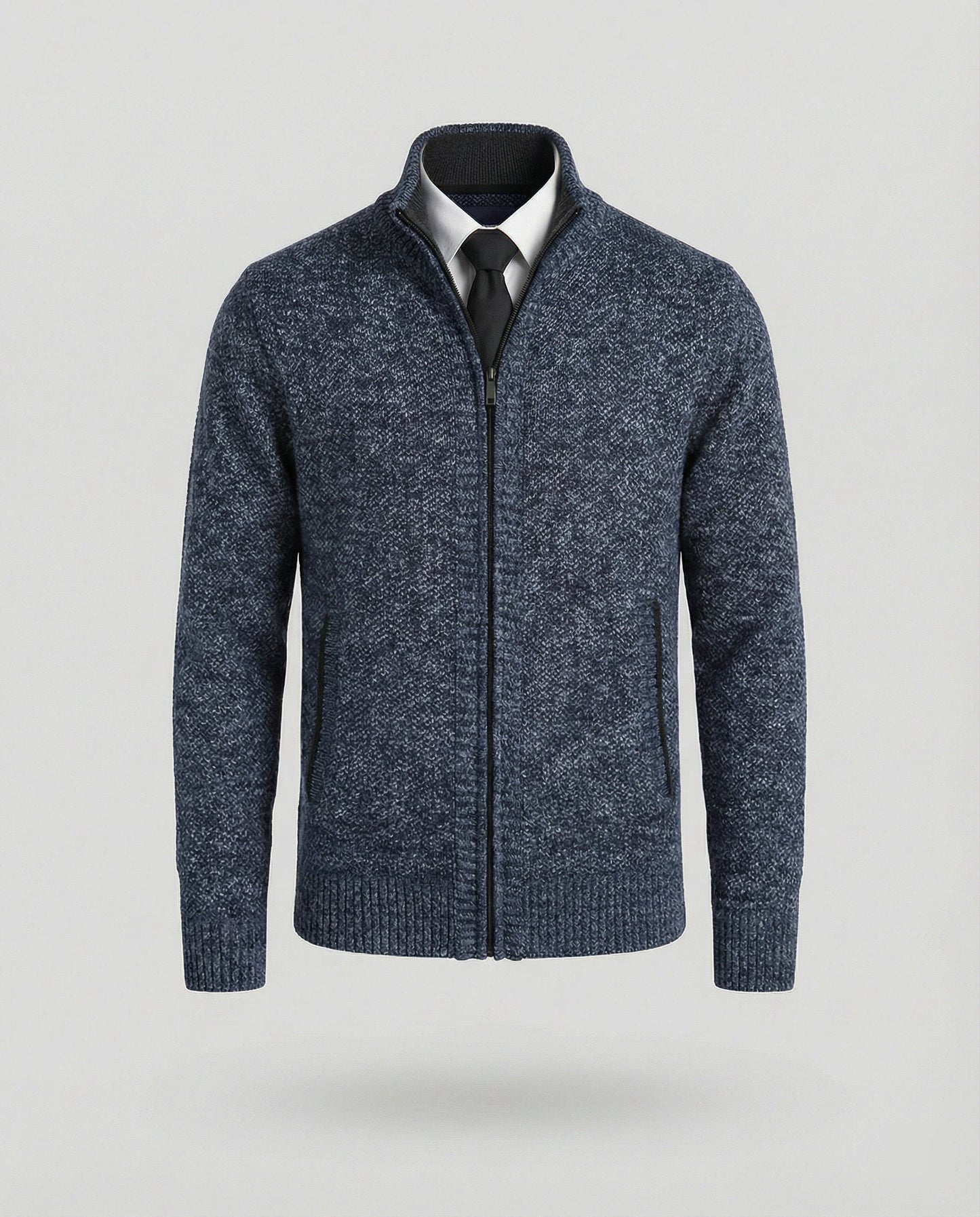 Herren Strickjacke Elegante Reißverschluss Steppjacke
