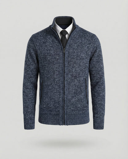 Herren Strickjacke Elegante Reißverschluss Steppjacke