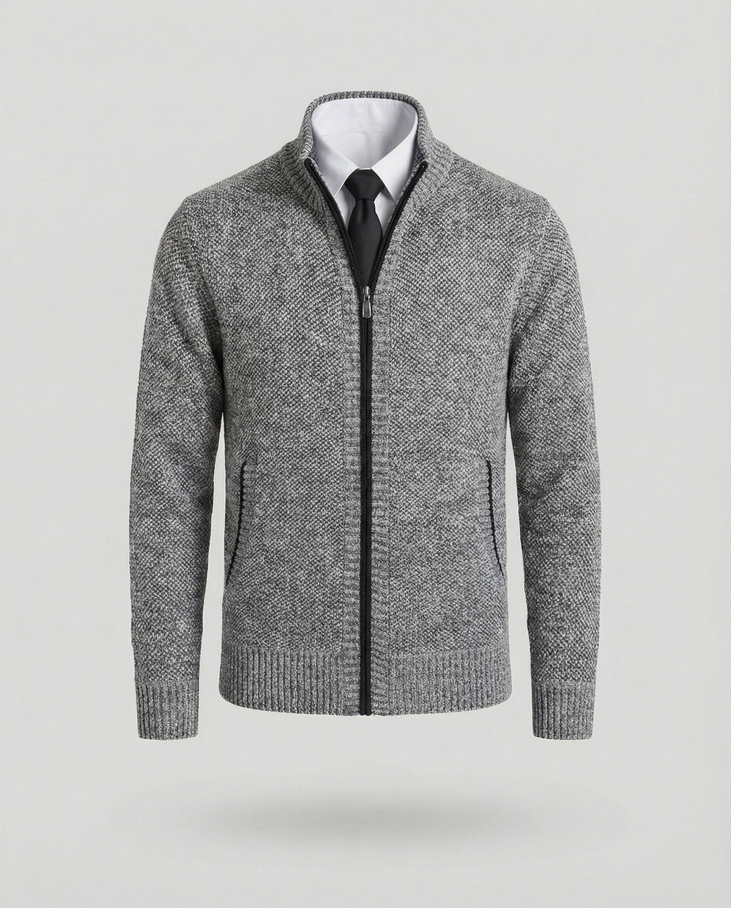 Herren Strickjacke Elegante Reißverschluss Steppjacke