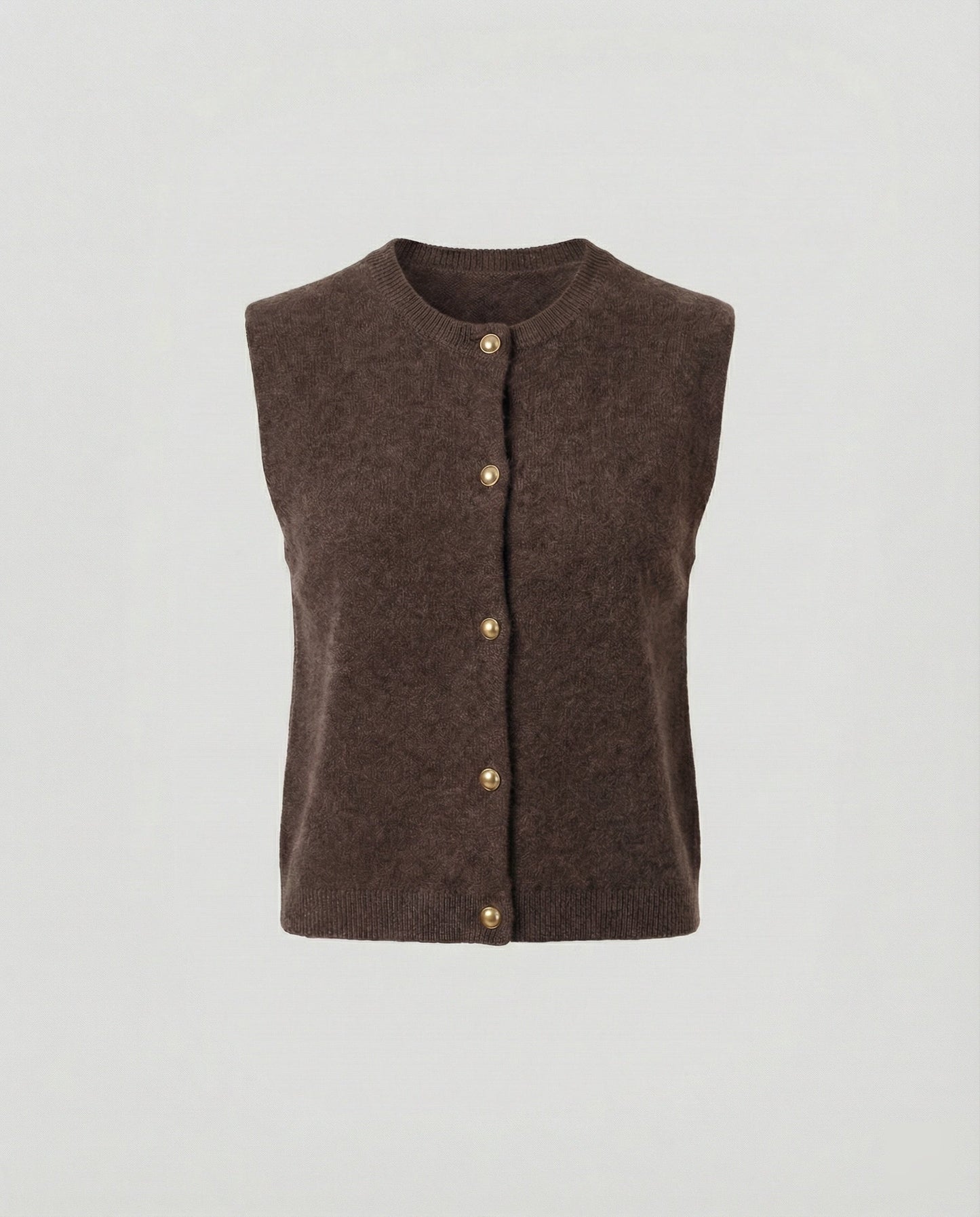 Damen Strickweste Elegante Knopfverschluss Modern