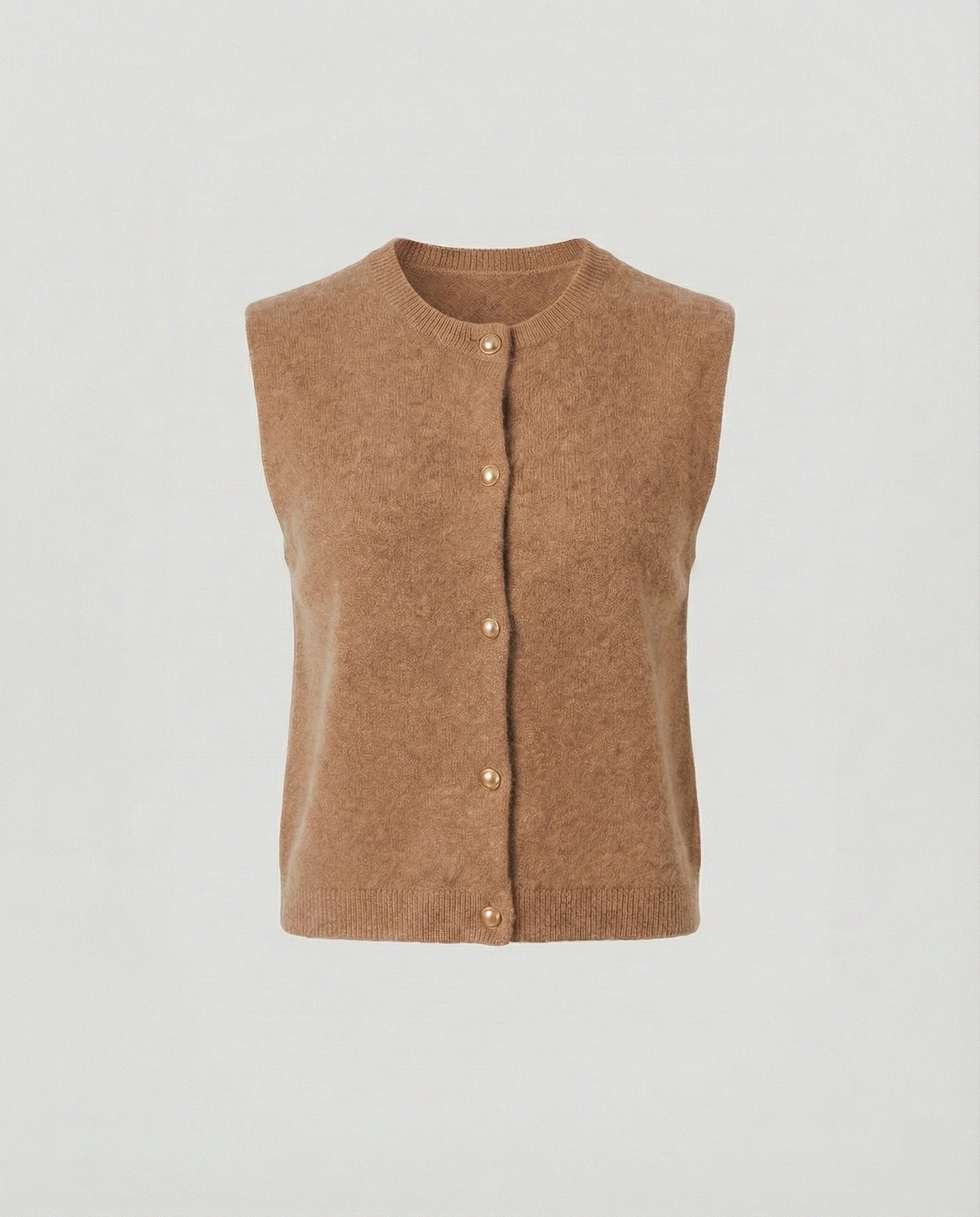 Damen Strickweste Elegante Knopfverschluss Modern