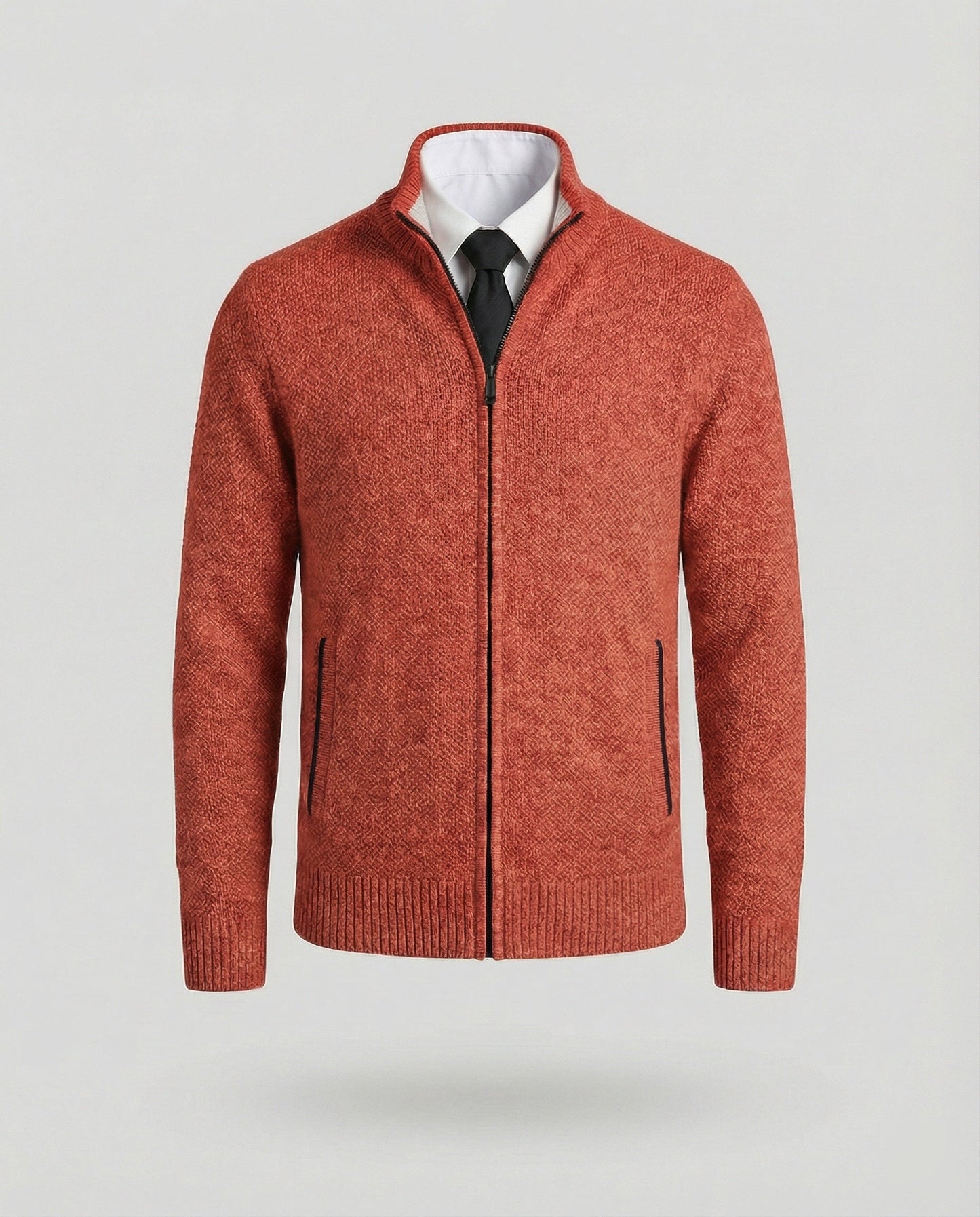 Herren Strickjacke Elegante Reißverschluss Steppjacke