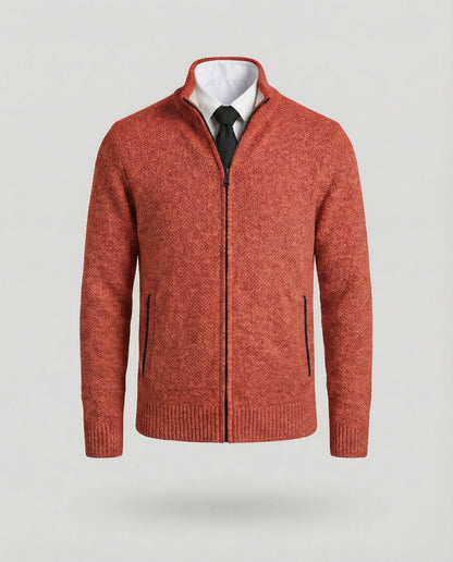 Herren Strickjacke Elegante Reißverschluss Steppjacke