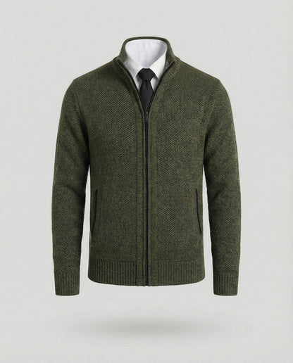 Herren Strickjacke Elegante Reißverschluss Steppjacke