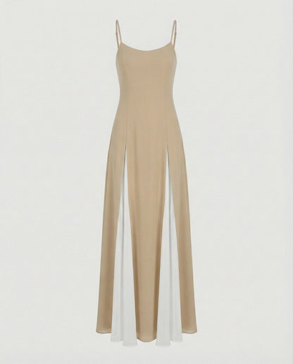 Damen Maxikleid Elegant Lang mit Schlitz