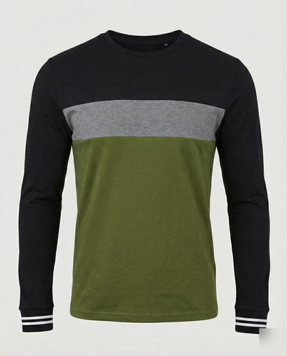 Herren Langarmshirt Sportlich Bequem Modern