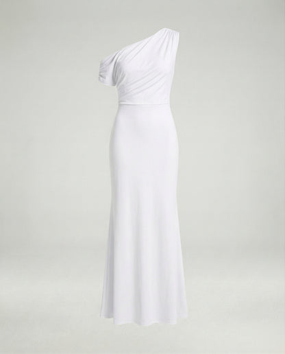 Elegantes Abendkleid Figurbetont Asymmetrisch Lang