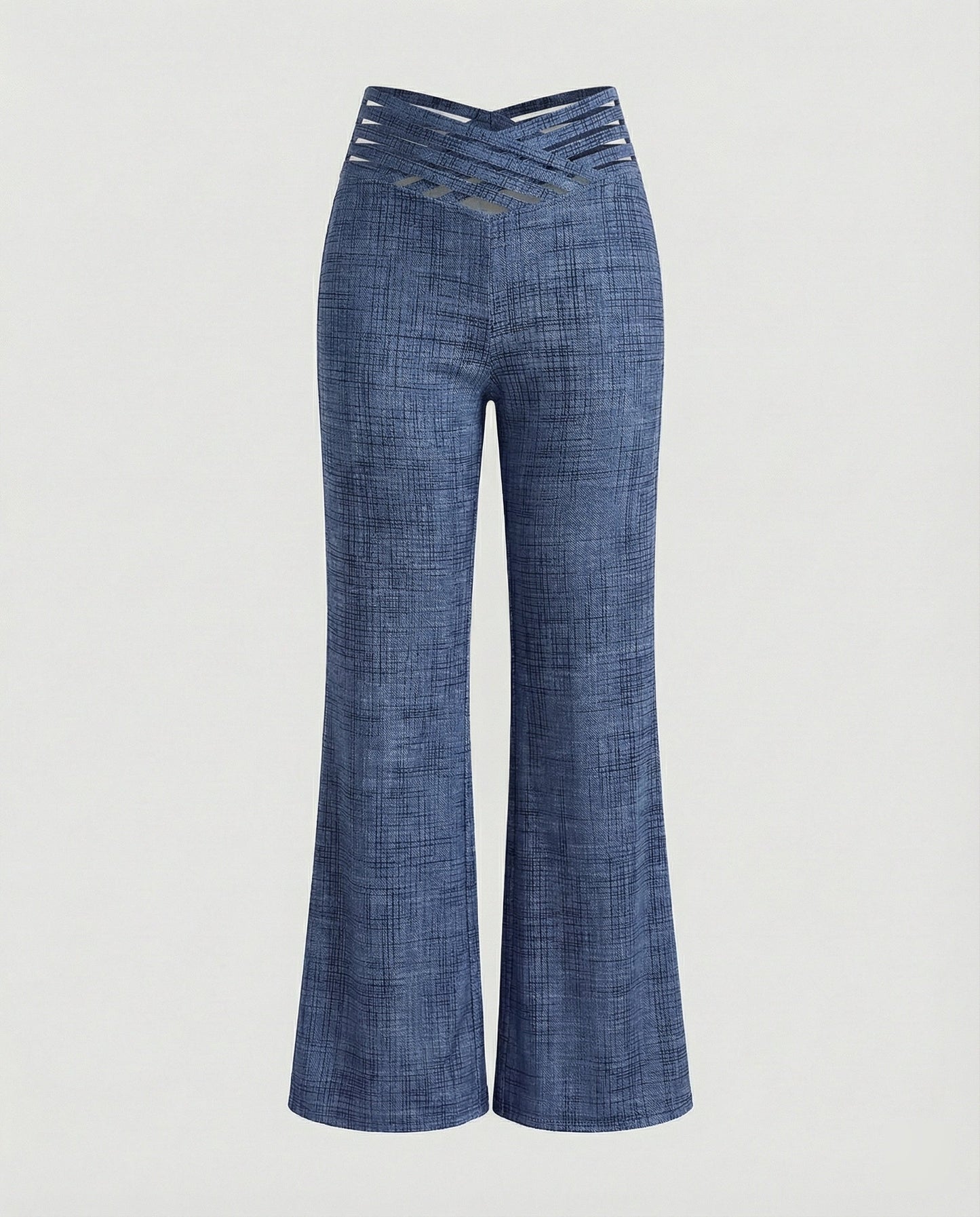 Damen Palazzo-Hose Weit Bequem Mit Cut-Outs Trendy