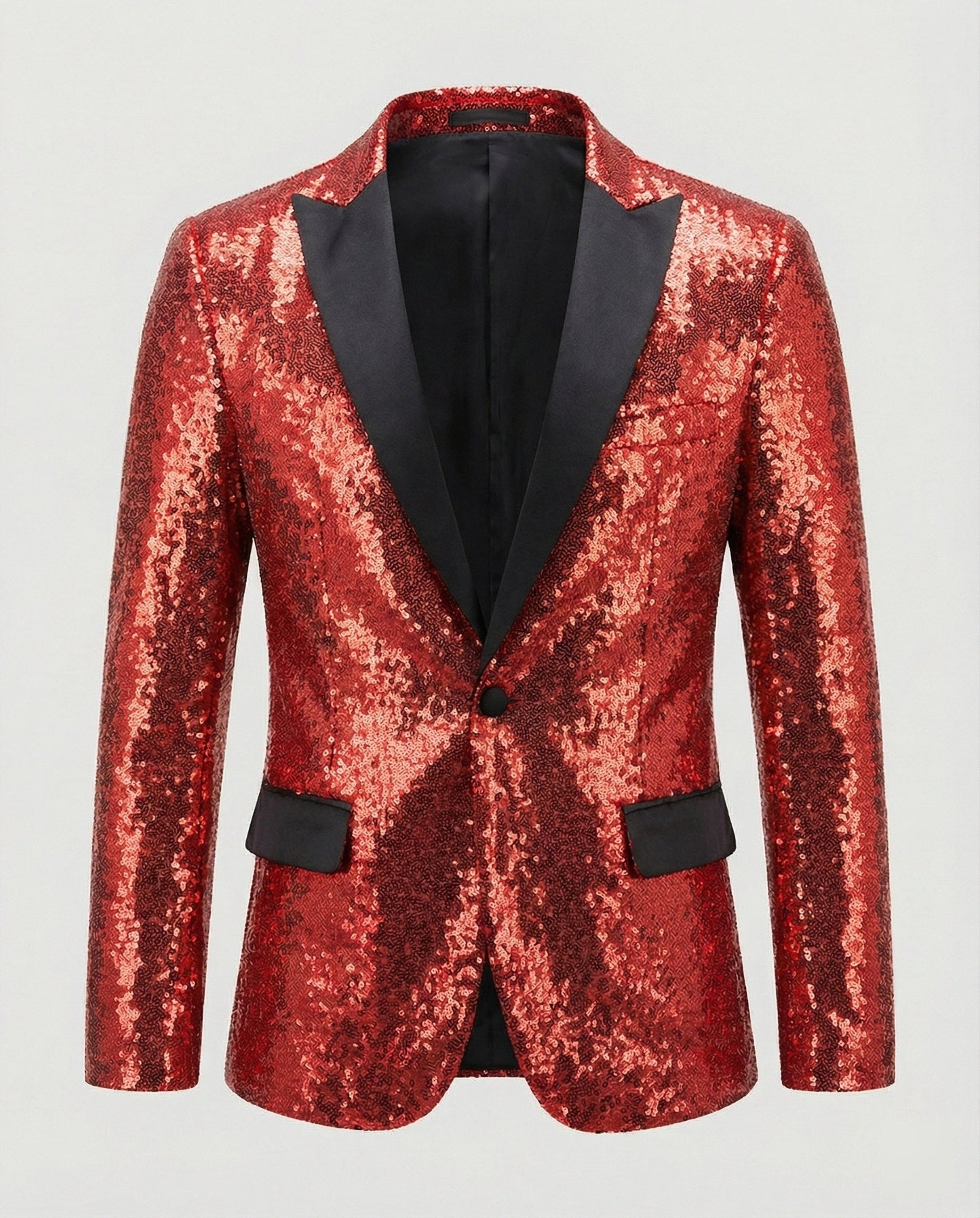 Eleganter Pailletten Blazer Herren Glitzer