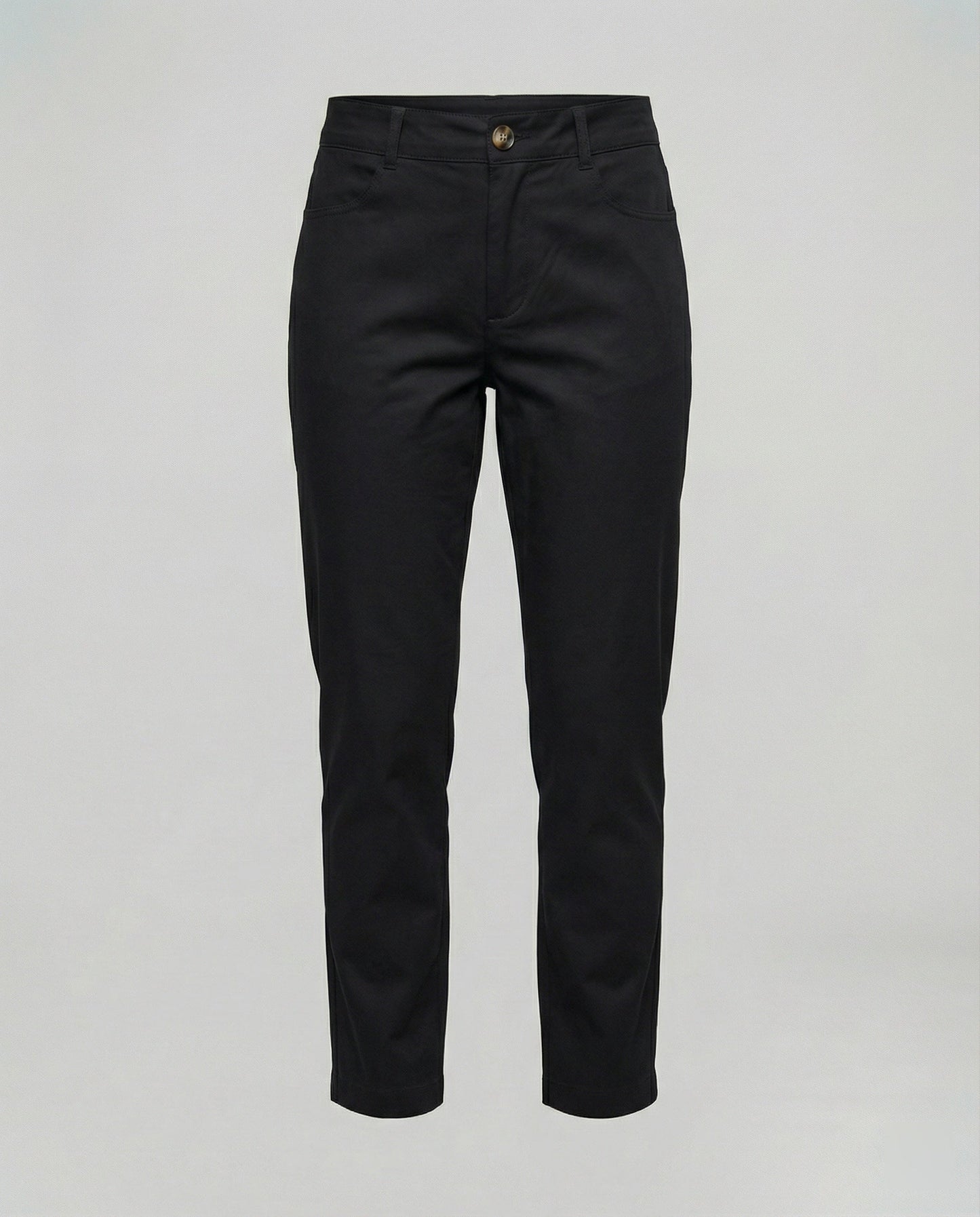 Damen Chino Hose Elastisch Mit Seitentaschen