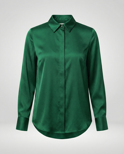 Elegante Damenbluse Satin Klassiker Zeitlos Modern