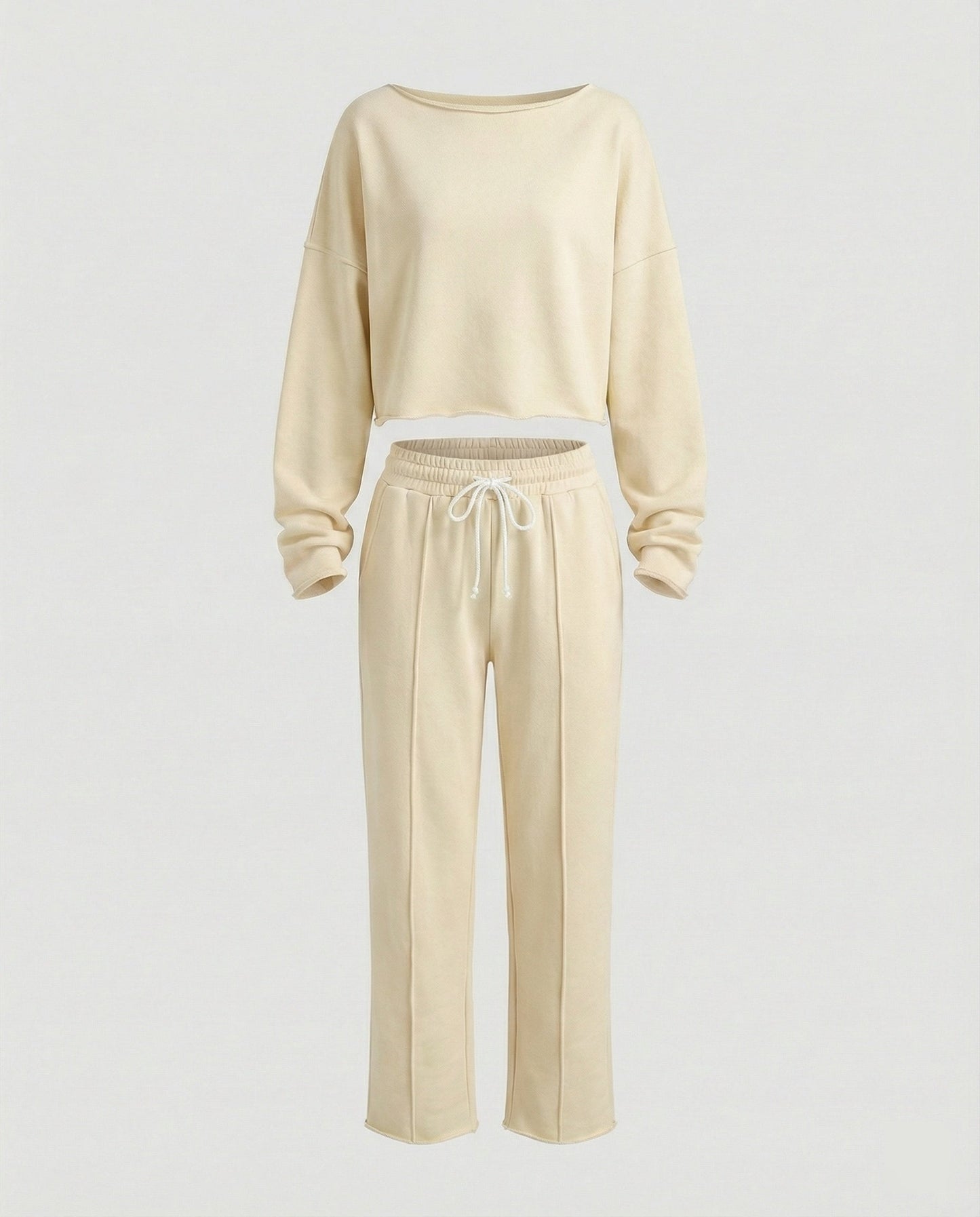 Damen Sweatshirt Set Bequem Weite Hose Casual