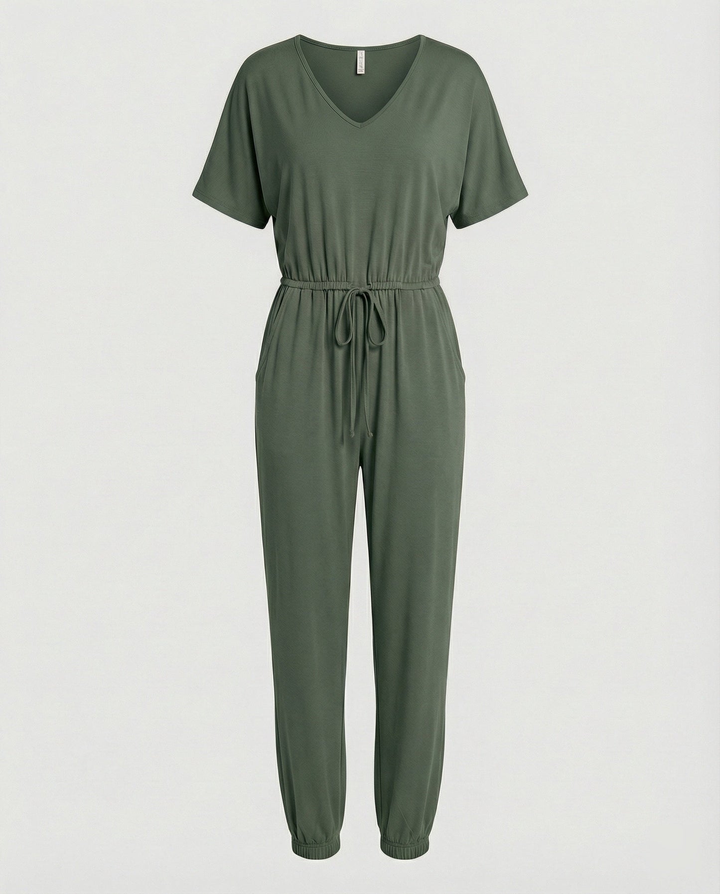 Damen Jumpsuit Leicht Lockerer Schnitt Elastisch