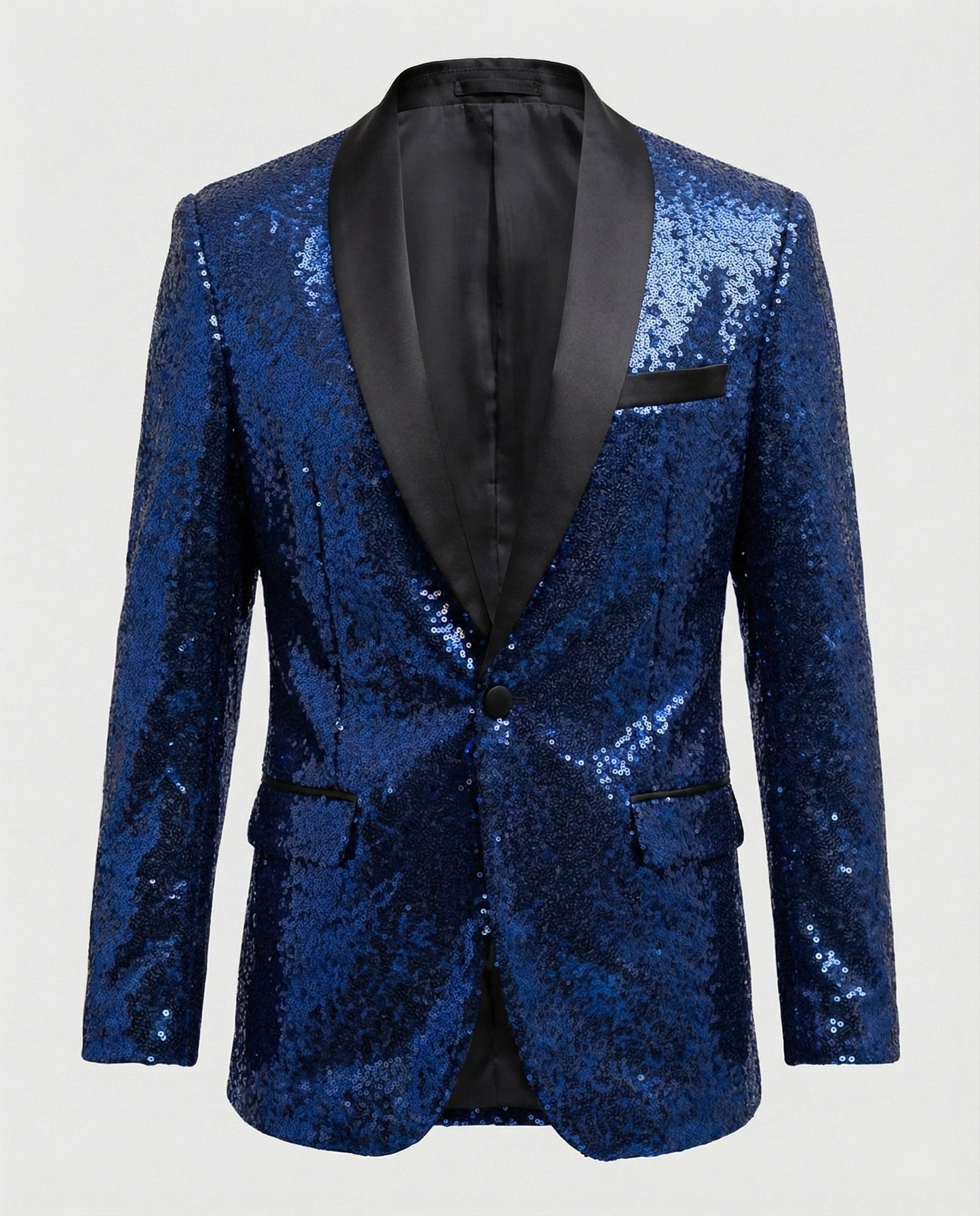 Pailletten Blazer Herren Glamour Schwarz