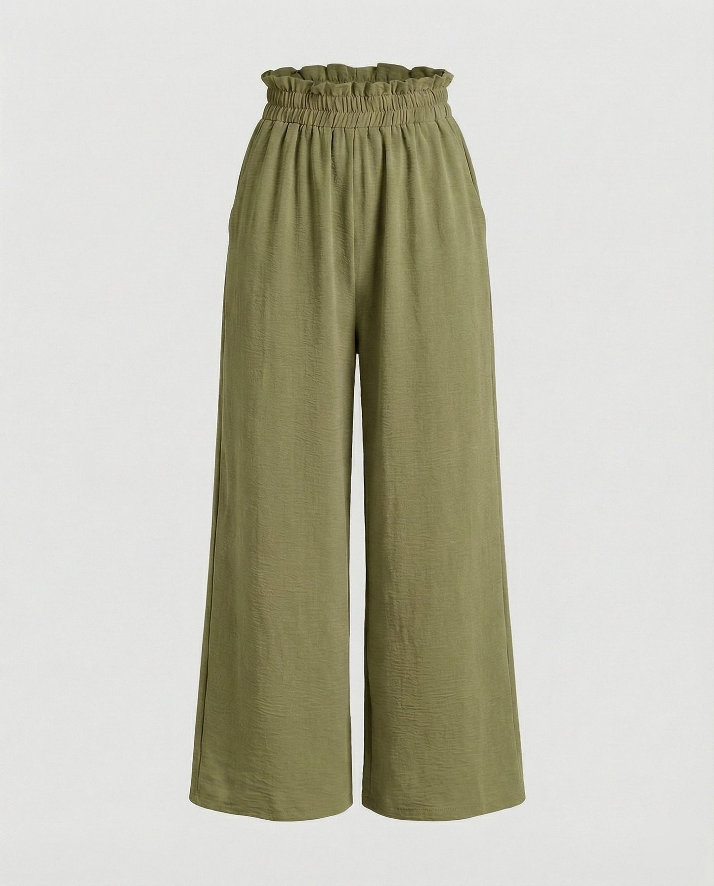 Damen Hosen Weite Bein Culotte Elastisch Bequem