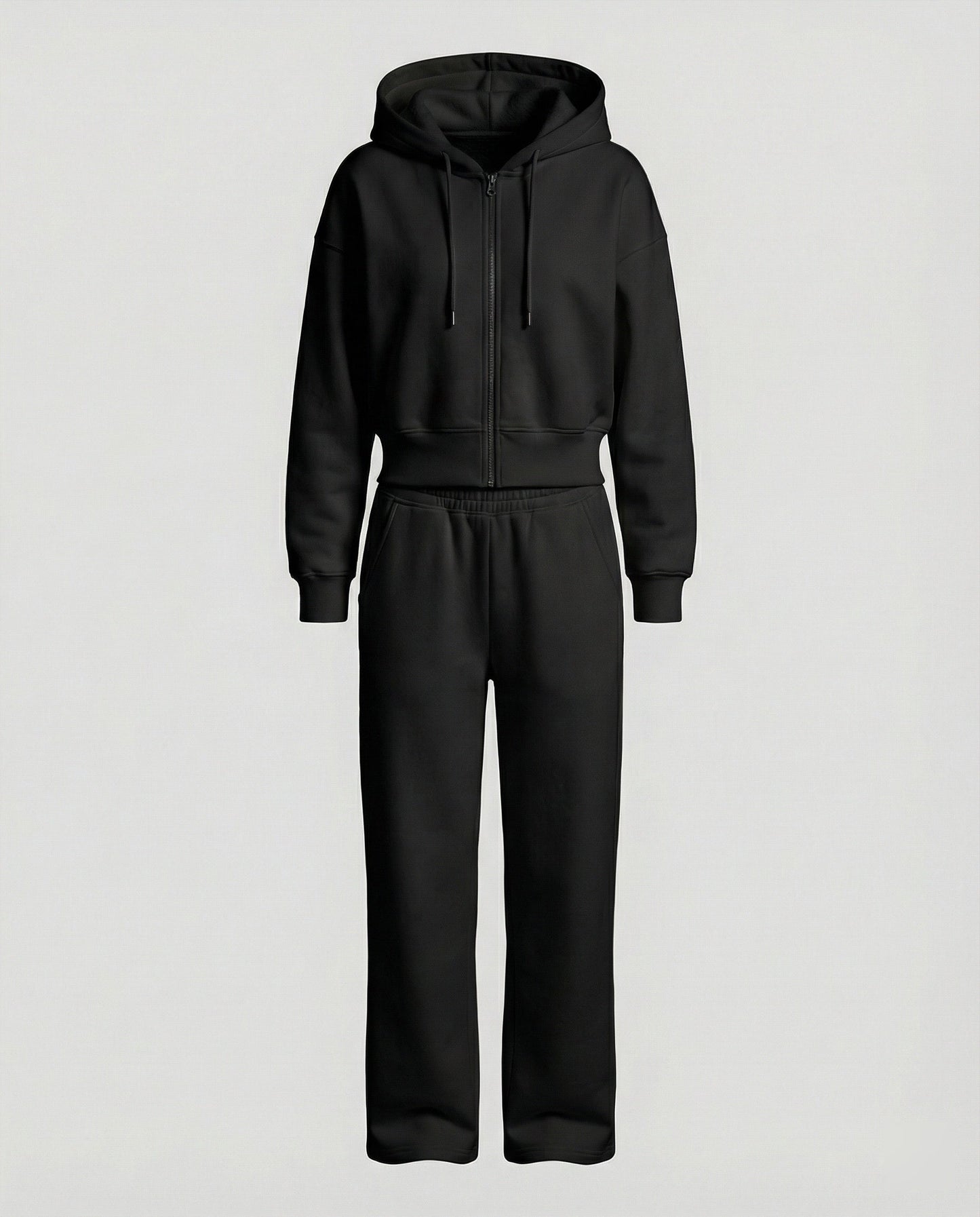 Damen Sweatanzug Reißverschluss Jogginganzug Bequem