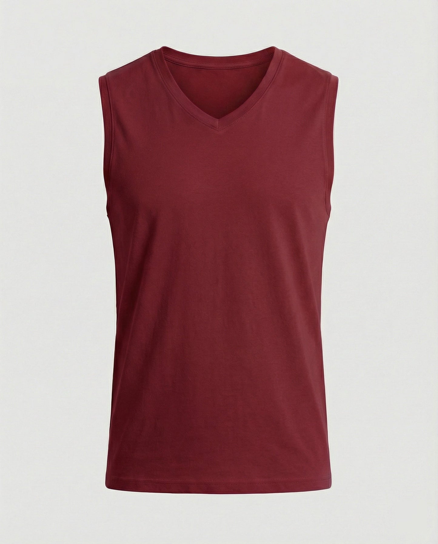 Herren Tanktop Ärmellos Stretch V-Ausschnitt Sportlich