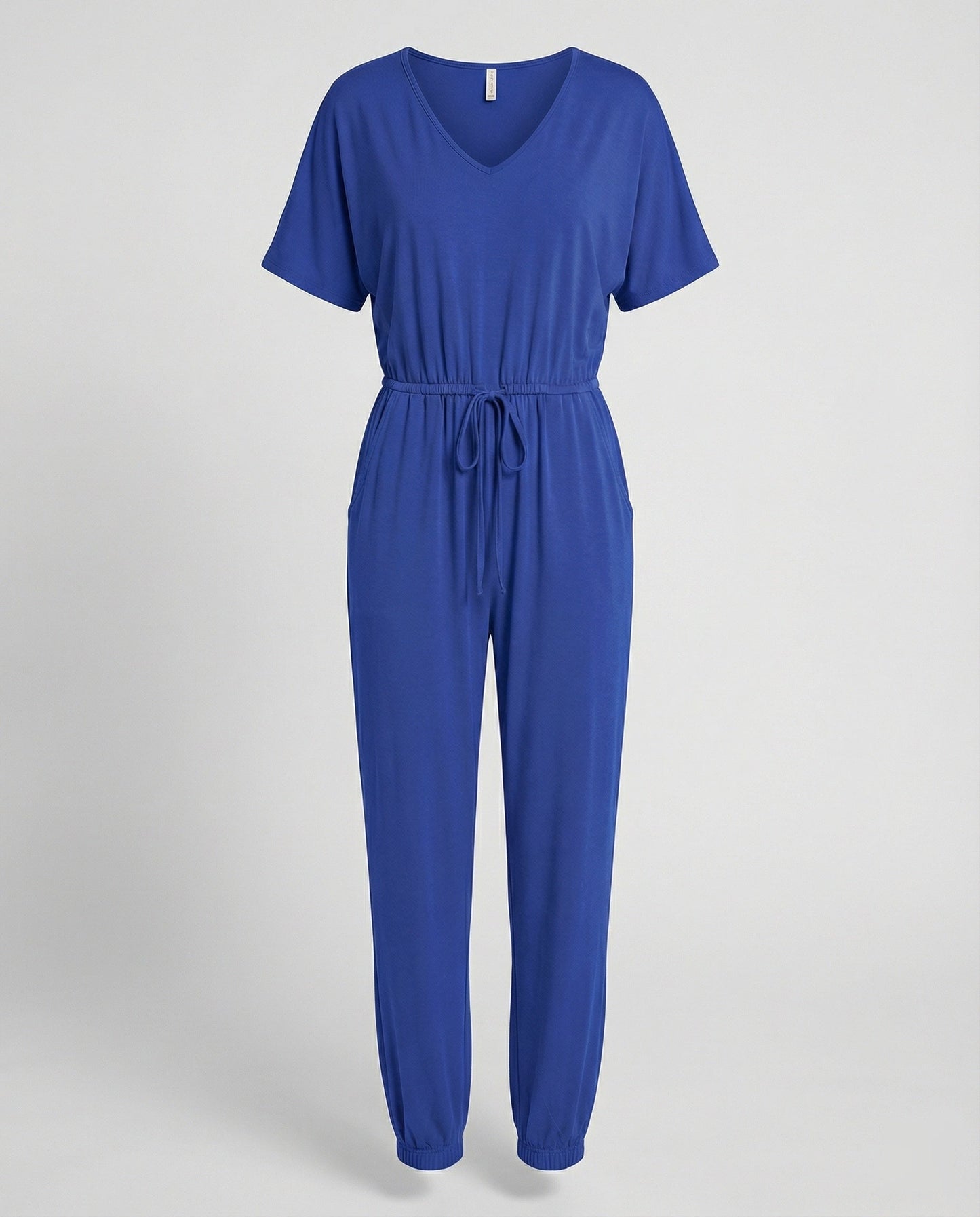 Damen Jumpsuit Leicht Lockerer Schnitt Elastisch