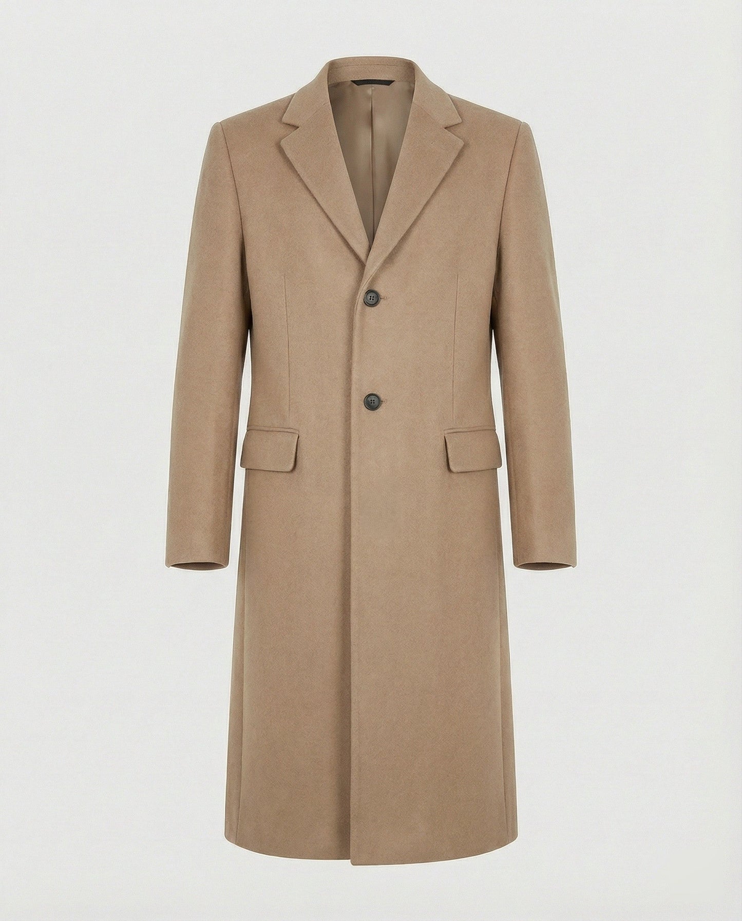 Eleganter Herren Langmantel Schwarz Modern