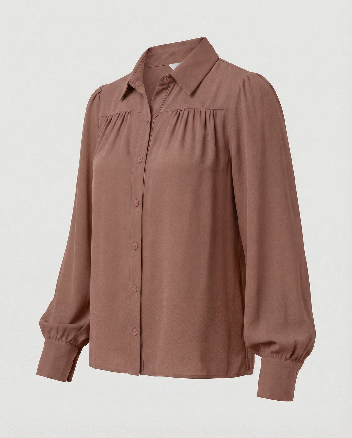 Elegante Damenbluse mit Volumenärmeln und Rüschen