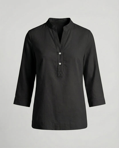 Elegante Damen Bluse Stehkragen Modern