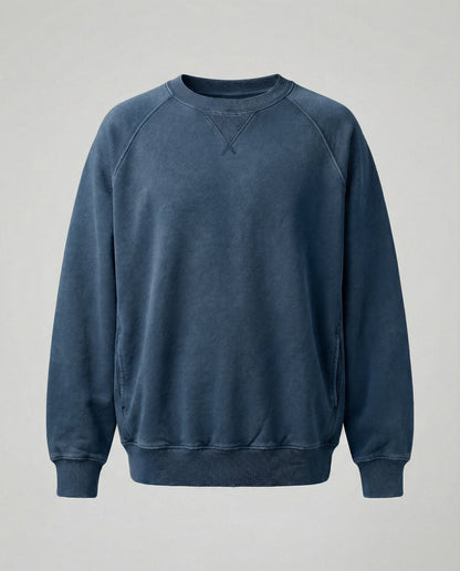 Kaschmir Sweatshirt V-Ausschnitt Bequem Freizeit
