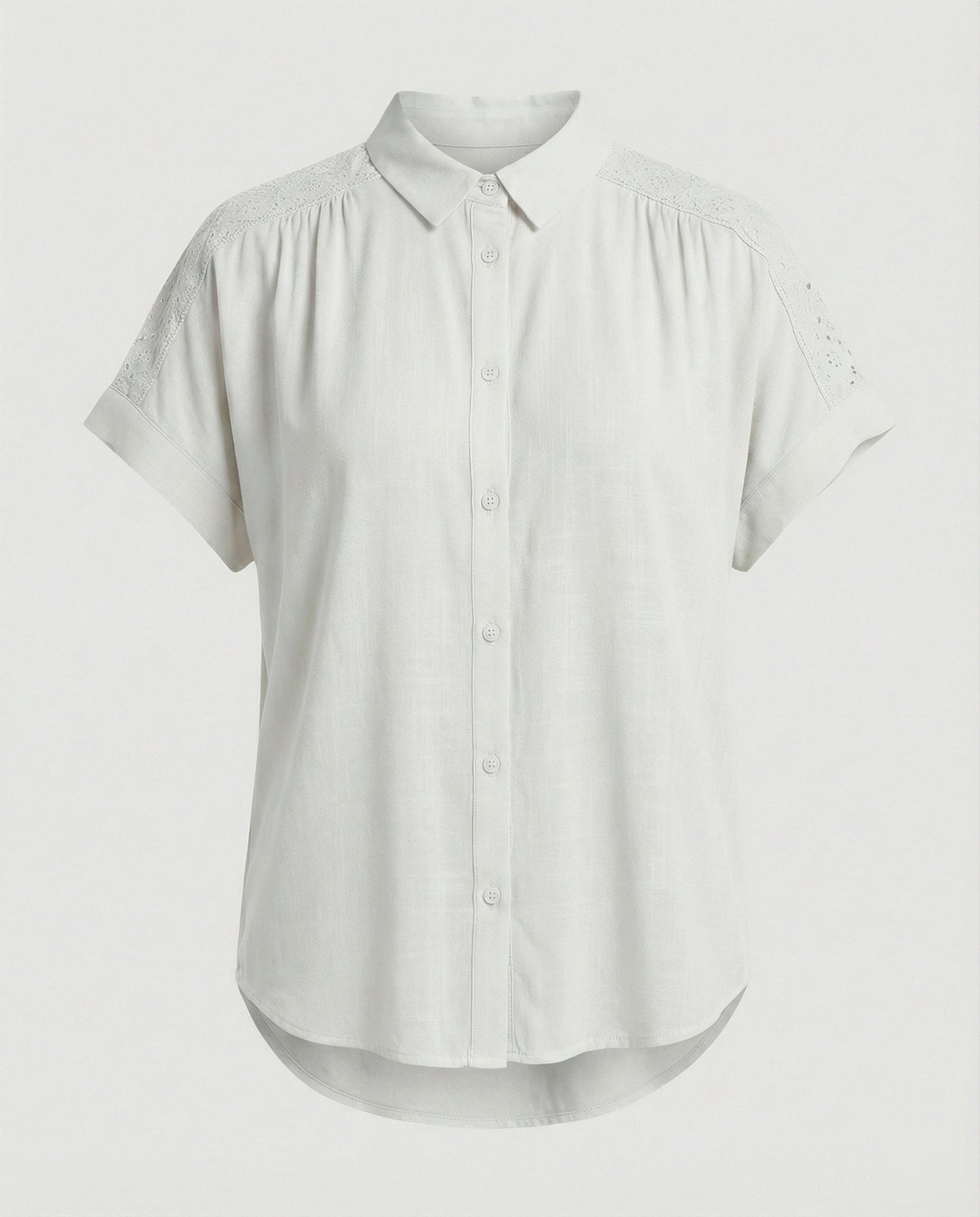 Damen Blusentop Kurzarm Häkel Top Sommer