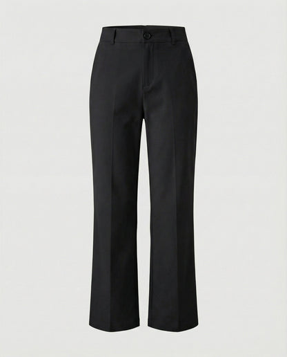Damen Stoffhose High Waist Elegant Weite Bein