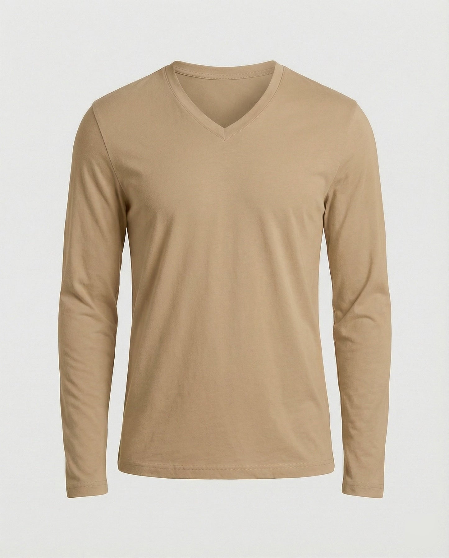 Herren Langarmshirt V-Ausschnitt Modern Trendy