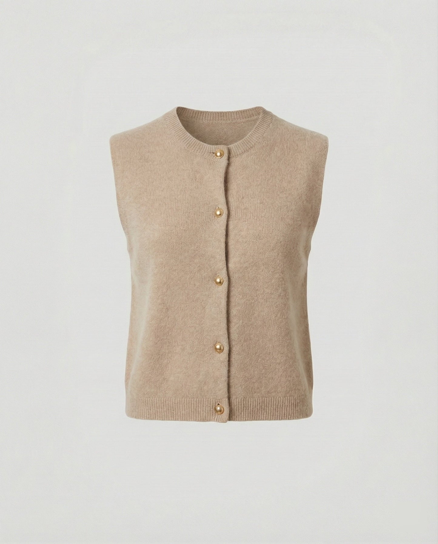Damen Strickweste Elegante Knopfverschluss Modern