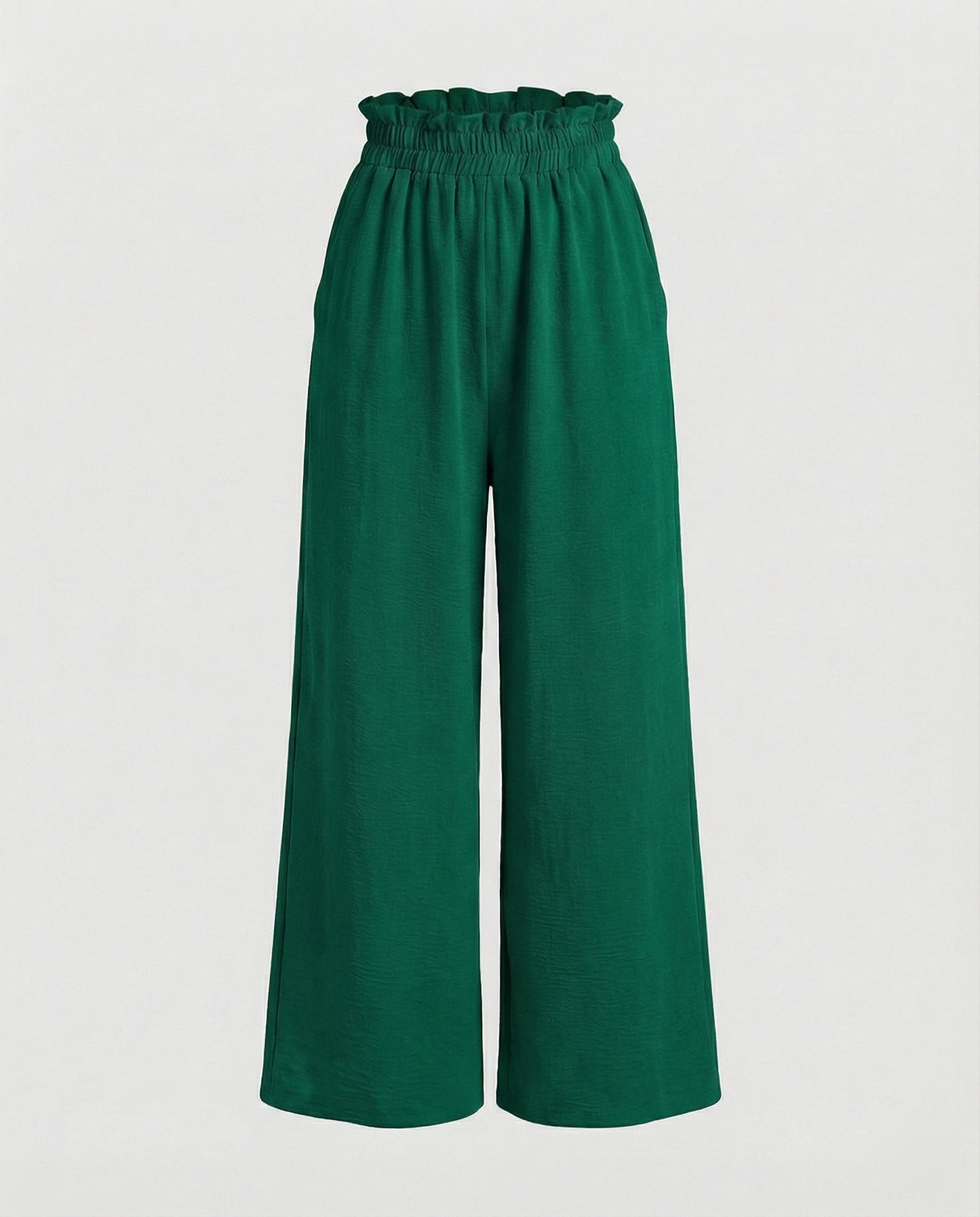 Damen Hosen Weite Bein Culotte Elastisch Bequem