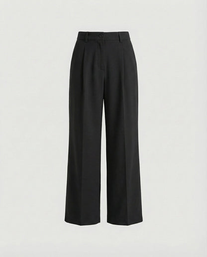 Damen Anzughose High Waist Elegant Faltenrock Hose