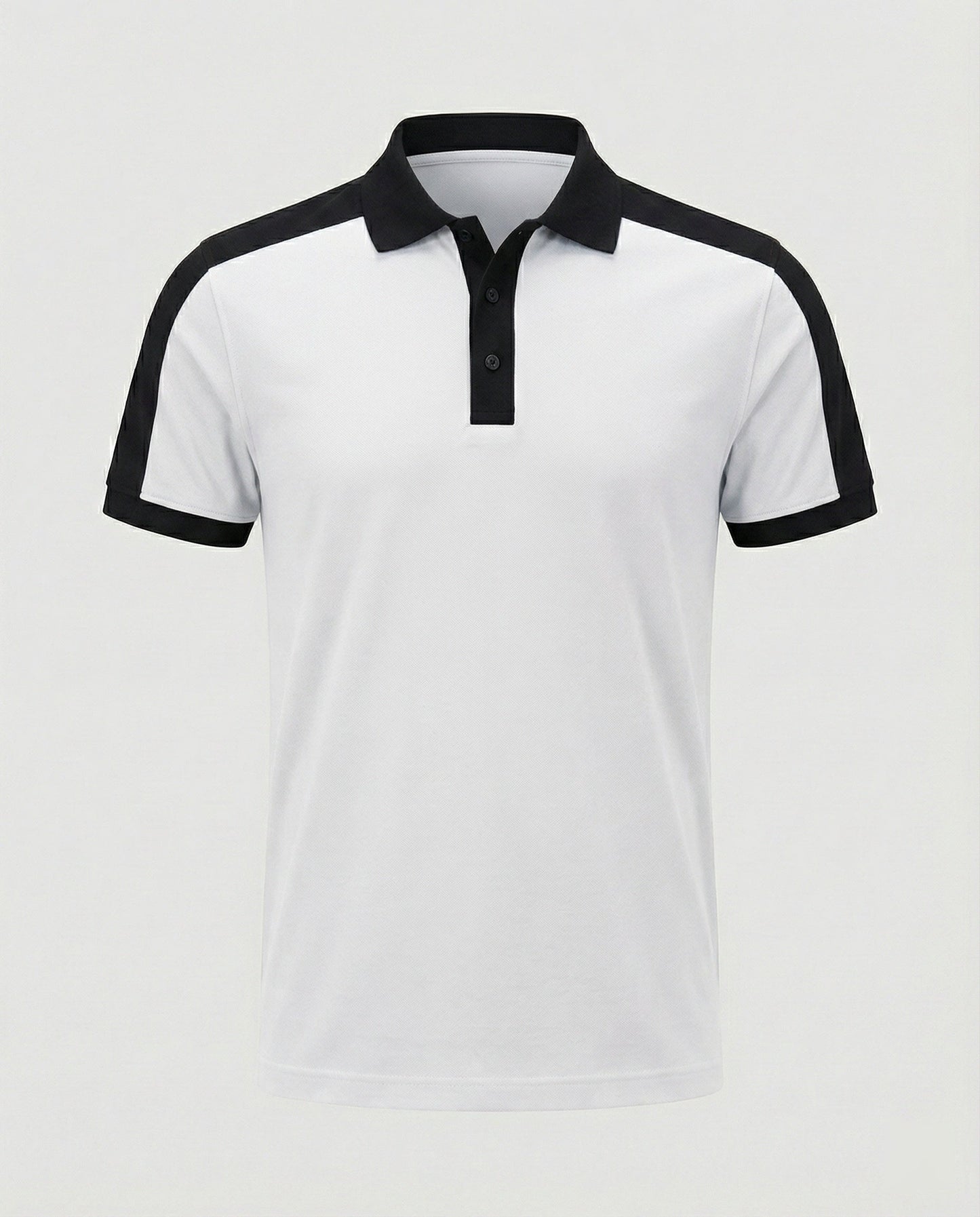 Herren Poloshirt Kontrastkragen Modern Slimfit