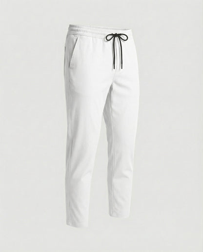 Herren Hose Leicht Bequem mit Verstellbarem Bund und Seiten Taschen