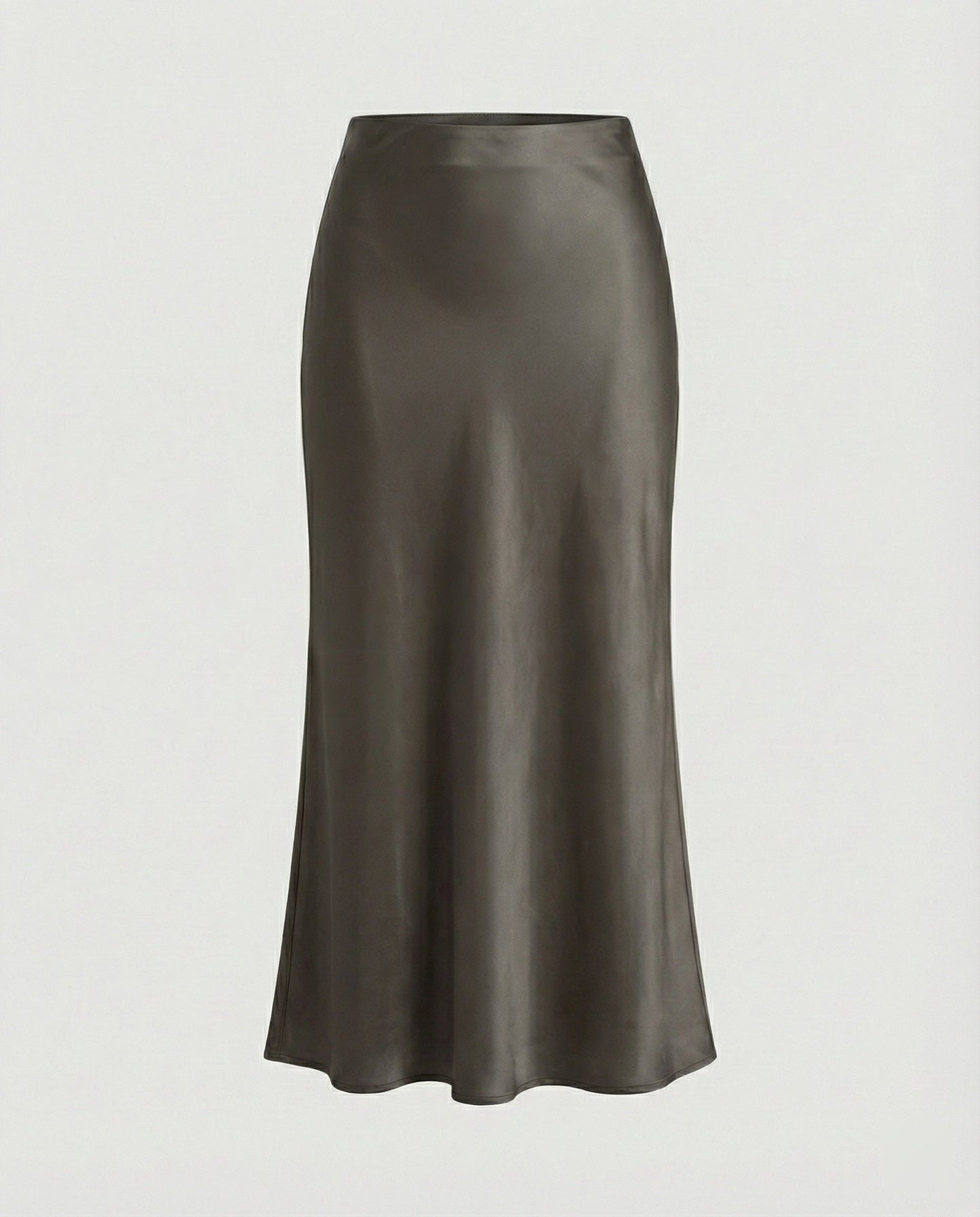 Damen Maxikleid aus Satin Glatt Elegant