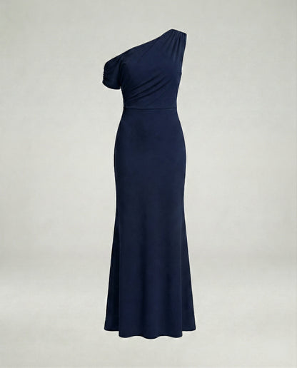 Elegantes Abendkleid Figurbetont Asymmetrisch Lang
