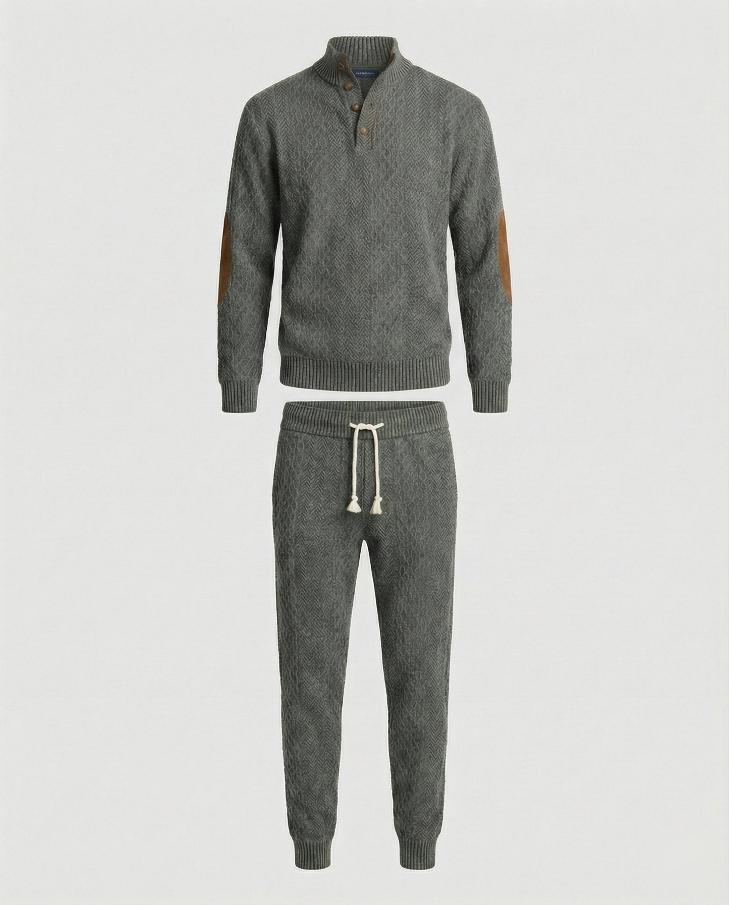 Herren Strickanzug Stehkragen Langarm Modern