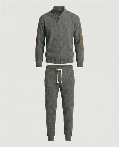 Herren Strickanzug Stehkragen Langarm Modern