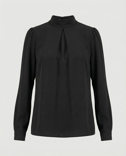 Damen Bluse Elegante Stehkragen Spitze Bluse